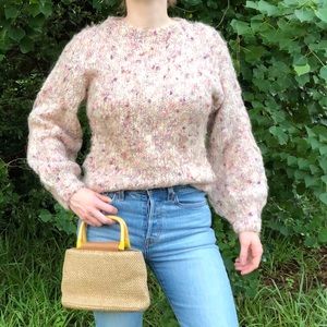 Handmade wool light pink sweater size Small